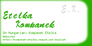 etelka kompanek business card